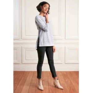 Stella & Dot - Gray Zip Pullover, Red & Blue Zipper Size: M